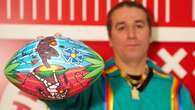 The NFL commissioned this Indigenous artist to decorate a football with art that showcases his culture