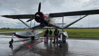 86-year-old floatplane, last of its kind known to still be flying, takes to the skies in Vanderhoof, B.C.