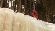 Climbers travel hours for frozen waterfall challenge in Sussex