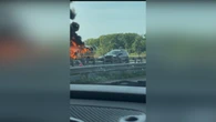 See school bus engulfed in flames, forcing shutdown on QEW near Niagara Falls