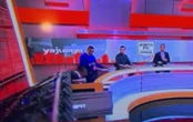 На телеведучого в прямому ефірі впав екран