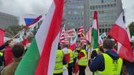 Agricultores protestan en Bruselas por la crisis del grano ucraniano