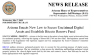  Arizona governor signs law for state to keep unclaimed crypto 
