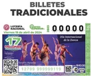 Develan billete de la Lotería Nacional para conmemorar el Día Internacional de la Danza