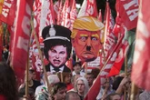 Milei y Trump, blanco de protestas   