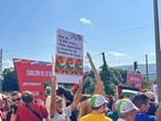 Una nueva protesta pro Palestina irrumpe en la Vuelta a España   