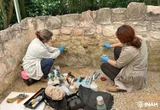 El INAH estabiliza pintura del Posclásico Tardío en el Conjunto de los Dragones, en Cancún   