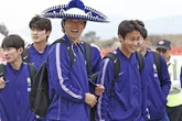 Arriba selección de Corea del Sur  a Guadalajara y la custodia la GN   