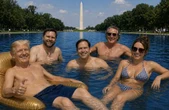 Chapuzón de Trump con IA en el monumento a Lincoln   