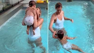 Federica Pellegrini, prima volta in piscina con la figlia Matilde: "Una pinnata alla volta"