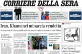 pochi secondi faLe prime pagine di oggiLa “lista nera” dell'Iran in cui compare anche Meloni, la morte di Peppino di Capri e la finale di Wimbledon