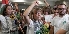 3 minuti faGreta Thunberg preferisce non parlare della sua detenzione in IsraeleDopo essere stata espulsa, ha invitato tutti a concentrarsi di più su quello che avviene a Gaza