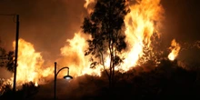 Una donna è stata arrestata perché accusata di aver innescato un vasto incendio sull’isola Chios, in Grecia