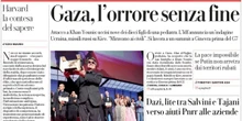 Le prime pagine di oggiLa catastrofica situazione di Gaza, gli ultimi attacchi russi su Kiev, le elezioni amministrative e il film vincitore del festival di Cannes