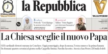 Le prime pagine di oggiL'inizio del conclave, l'elezione contrastata del cancelliere tedesco Merz, e l'Inter in finale di Champions League