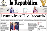 4 minuti faLe prime pagine di oggiTrump annuncia un accordo imminente con l'Iran, l'intervento di Meloni in parlamento, i Mondiali di calcio, e il papa sulle persone migranti