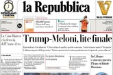 1 minuto faLe prime pagine di oggiAncora lo scontro tra Meloni e Trump, l'Iran che dice di avere chiuso lo stretto di Hormuz e la visita pastorale del papa a Pavia
