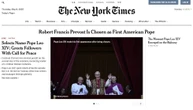 Le homepage dei principali giornali sul nuovo papaL’elezione di Robert Francis Prevost trova grande spazio sui siti di mezzo mondo, non solo Europa e Stati Uniti