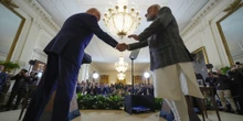 3 minuti faTrump e Modi non sono più «grandi amici»Negli ultimi mesi i rapporti tra Stati Uniti e India sono peggiorati: c'entrano i dazi, la Russia e gli scontri con il Pakistan