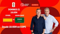 Sigue este domingo en Tiempo de Juego desde las 16:00h el España - Arabia Saudí