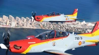 El Rey y la Princesa de Asturias comparten vuelo en la Academia de San Javier