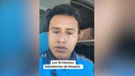 Denilson, repartidor de Amazon: "La temperatura está tan alta que nos obliga a tomarnos 10 minutos de descanso, a la una de la tarde llevo 50 paradas"