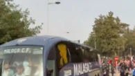 Apedrean el autobús del Málaga y se retrasa 30 minutos el inicio del partido