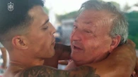 Así vivió el abuelo de Pedro Porro el gol de su nieto ante Austria