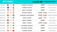 Consulta los horarios de las tres primeras jornadas de Segunda División