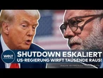 SHUTDOWN IN DEN USA: Eskalation im Haushaltsstreit mit Demokraten! – Regierung entlässt 4.000 Beamte