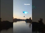 WATCH: Paraglider flies into power line setting off spark #shorts #adventure #travel #northdakota