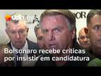 Lideranças da direita e do centrão criticam insistência de Bolsonaro por 2026 mesmo inelegível