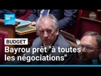 Budget : François Bayrou prêt "à toutes les négociations nécessaires" • FRANCE 24