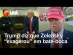 Trump diz que Zelensky 'exagerou' após bate-boca na Casa Branca