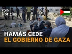 GAZA: HAMÁS ACUERDA TRASPASAR el GOBIERNO a TECNÓCRATAS INDEPENDIENTES I RTVE Noticias