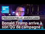 Présidentielle américaine : Donald Trump arrive à son QG de campagne • FRANCE 24