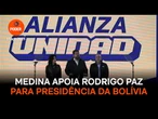 Medina apoia Rodrigo Paz para presidência da Bolívia