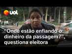 Debate Flow: 'Nem cachorro é tratado assim', desabafa eleitora sobre ônibus em São Paulo