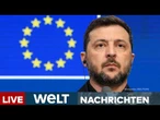 PUTINS KRIEG: Russen-Vermögen für die Ukraine? Selenskyj hofft auf Finanzhilfe | WELT Livestream