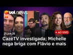 Michelle nega briga com Flávio Bolsonaro após vídeo; CazéTV é investigada por anúncios de bets e+