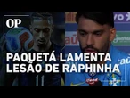 Paquetá lamenta lesão de Raphinha: “A gente torce pela recuperação dele o quanto antes"