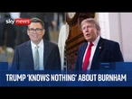Trump quizzed on Burnham during joint news conference with NATO chief