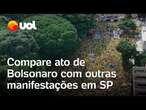 Ato pró-Bolsonaro: Compare tamanho do evento com outras manifestações na Av. Paulista