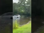 Anti-ICE protester's car SINKS while yelling at agents #shorts #foxnews #news #us