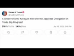 Trump destaca 'grande progresso' com Japão sobre tarifas | AFP