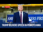 Donald Trump delivers speech in Pennsylvania
