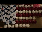 Festa 4 luglio a Villa Taverna, i cupcacke colorati formano la bandiera Usa a Stelle e Strisce