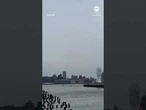 Moment a helicopter plunged into the Hudson River