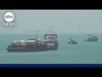 Iranian drone strikes cargo ship in Strait of Hormuz