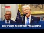Trump makes announcement about autism findings at the White House